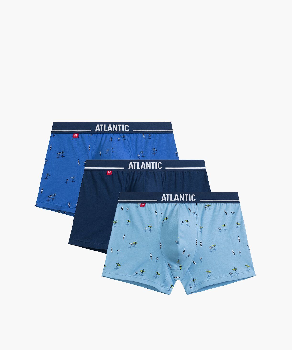 Мужские шорты Atlantic, хлопок. Набор 3 шт. 3MH-213_NIEJ/NIE/NIEC, XL