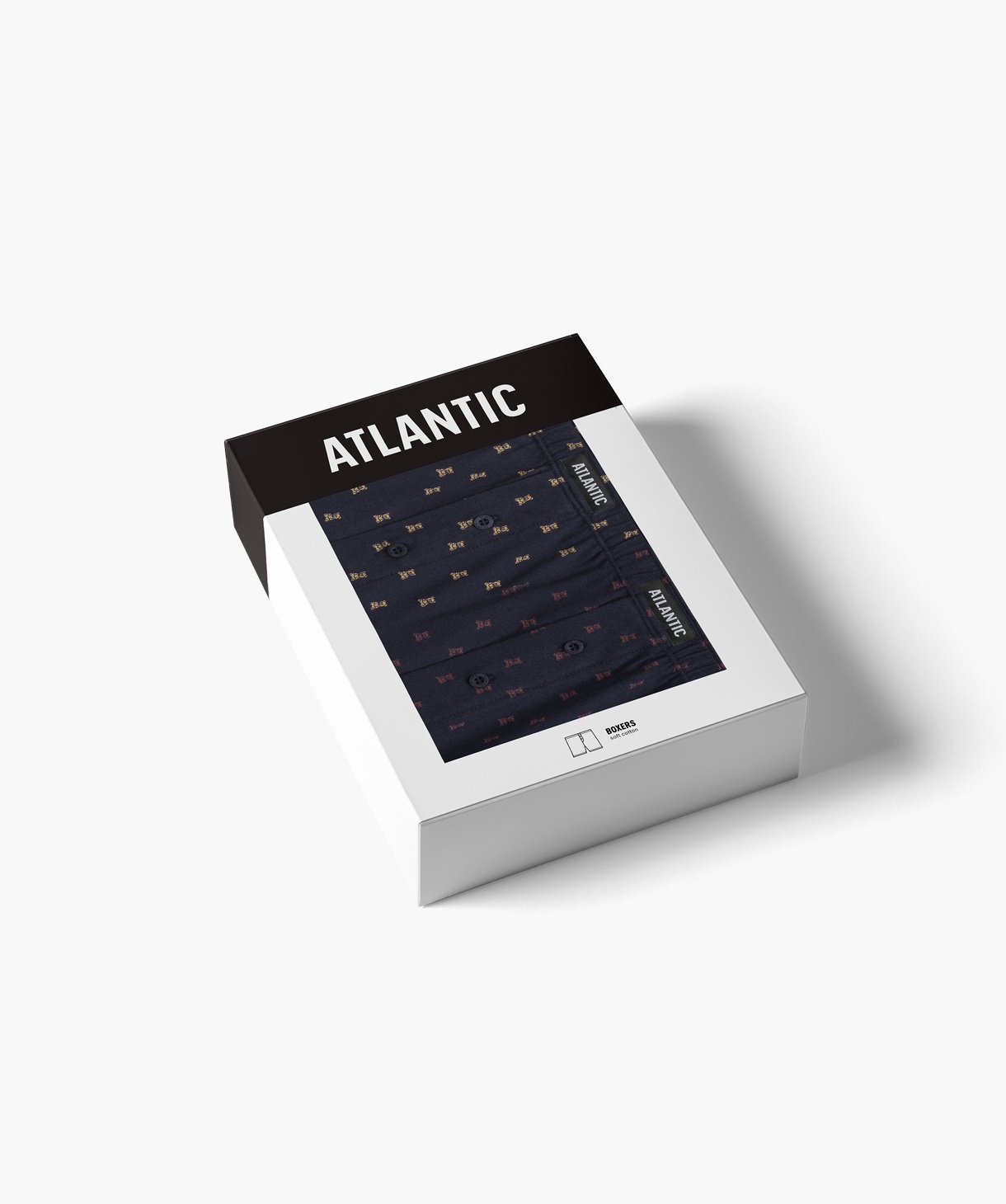 Чоловічі труси Atlantic бавовна. Набір 2 шт. 2MBX-063_GRA/GRA, S