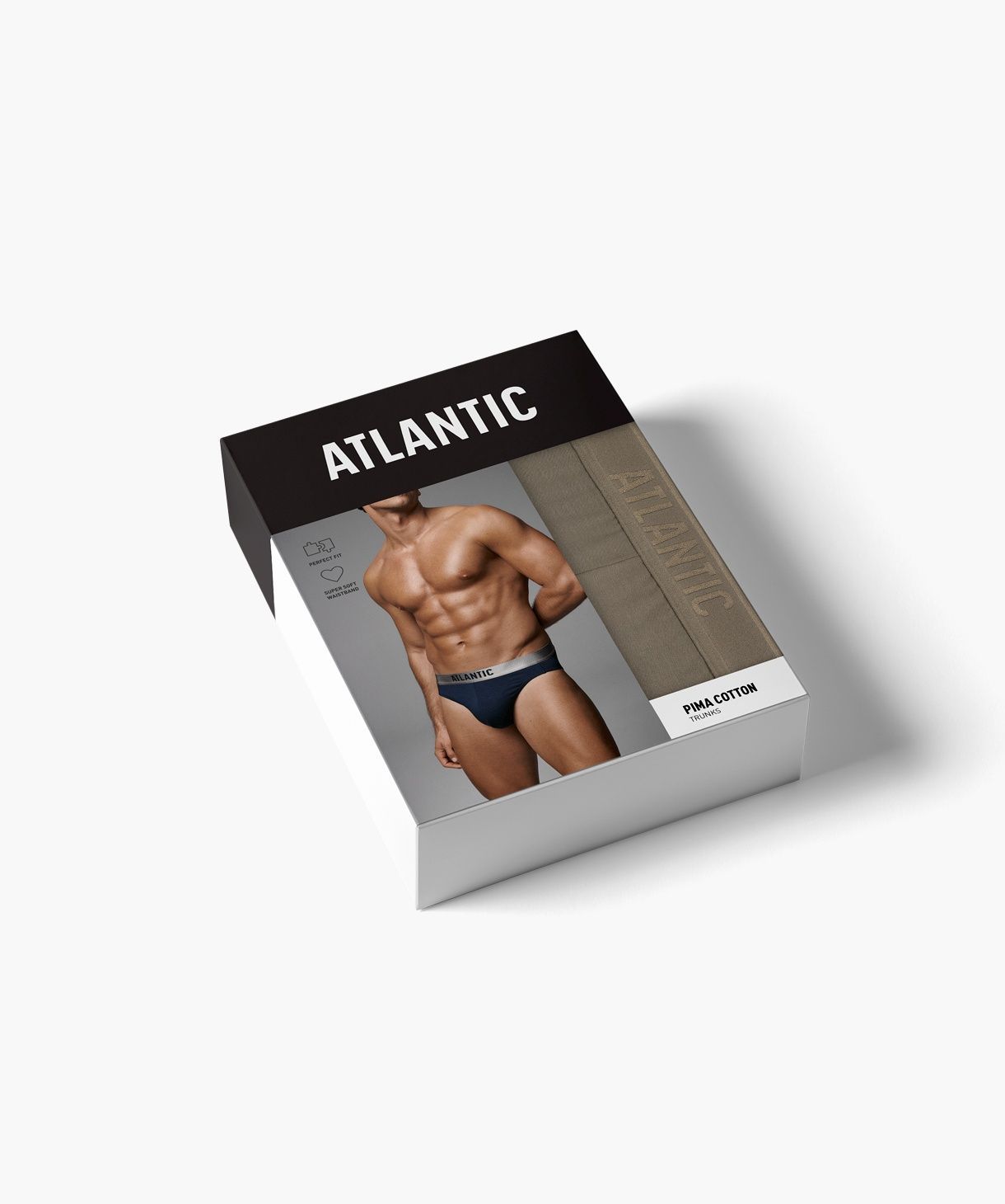 Мужские брифы Atlantic, пима хлопок. Набор 2 шт. 2MP-1589_KHAC, S