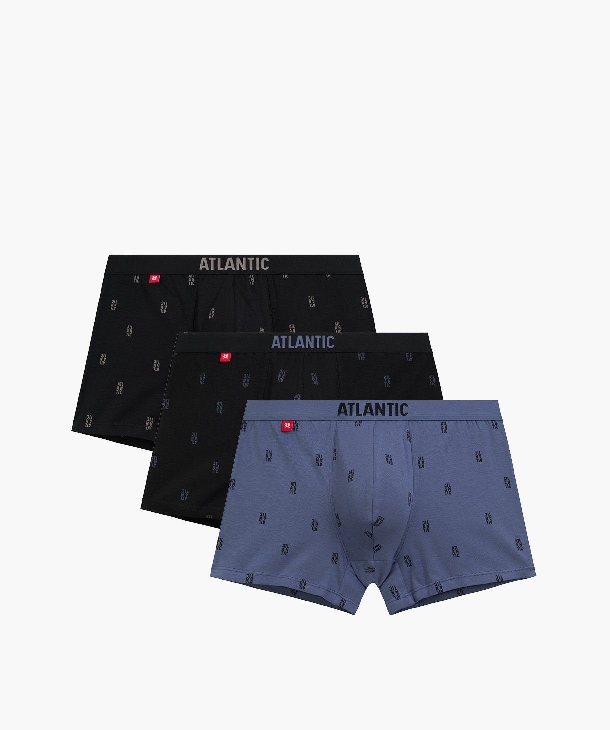 Чоловічі шорти Atlantic, бавовна. Набір 3 шт. 3MH-227_CZA/DENJ/CZA, M