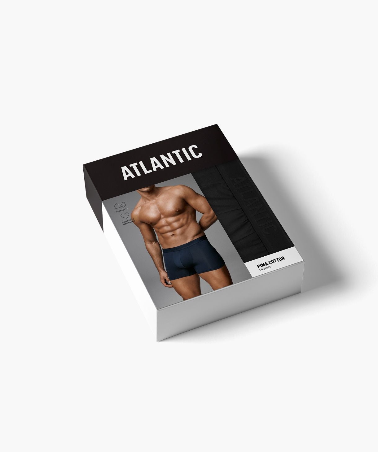 Мужские шорты Atlantic, микромодал. Набор 2 шт. 2MH-1204_CZA, S