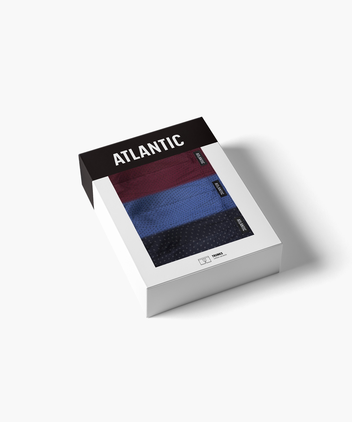 Мужские трусы Atlantic хлопок. Набор 3 шт. 3MH-197_NIE/CAB/GRA, M