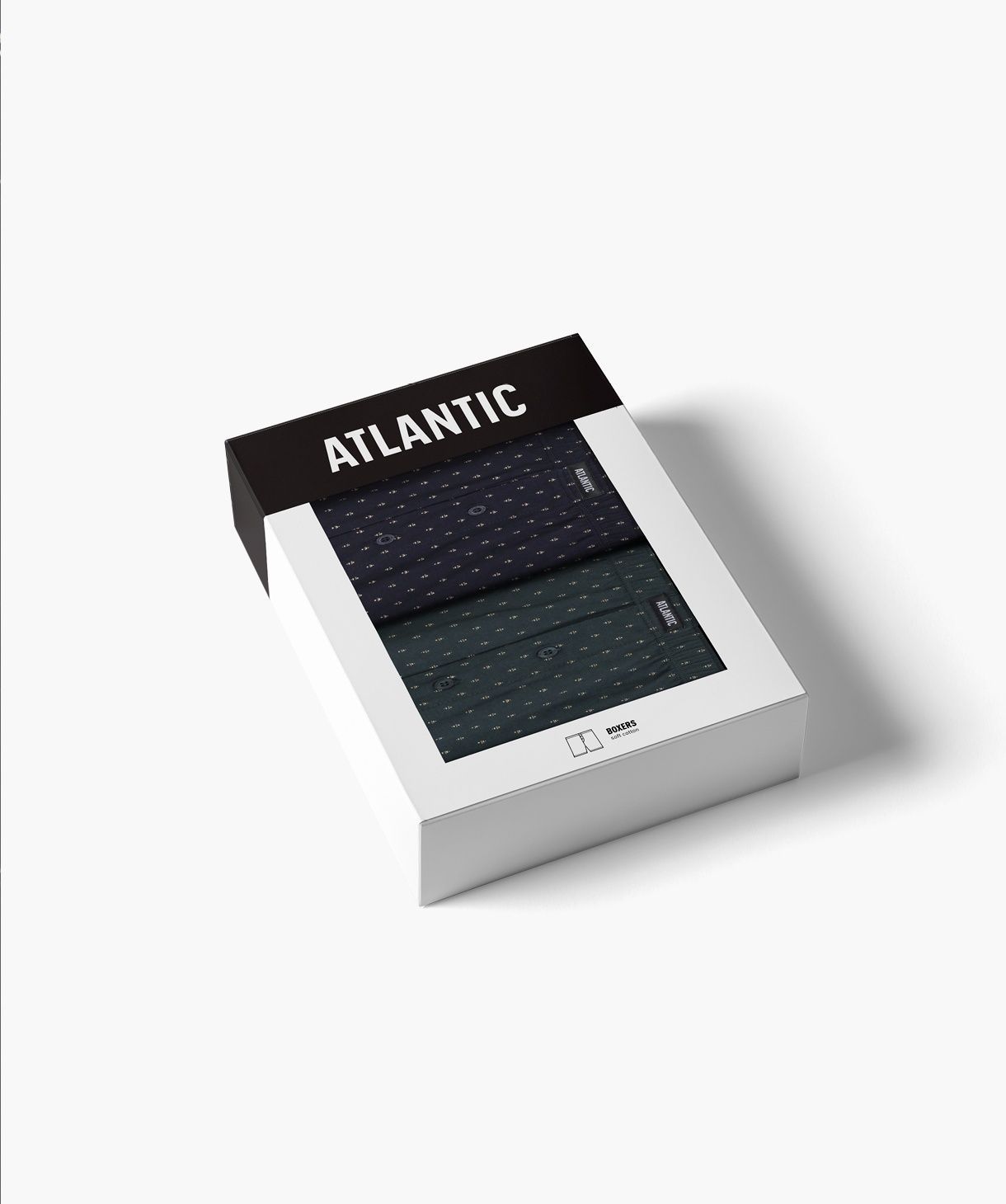 Мужские боксеры Atlantic, 100% хлопок. Набор 2 шт. 2MBX-096_GRA/ZIEC, S