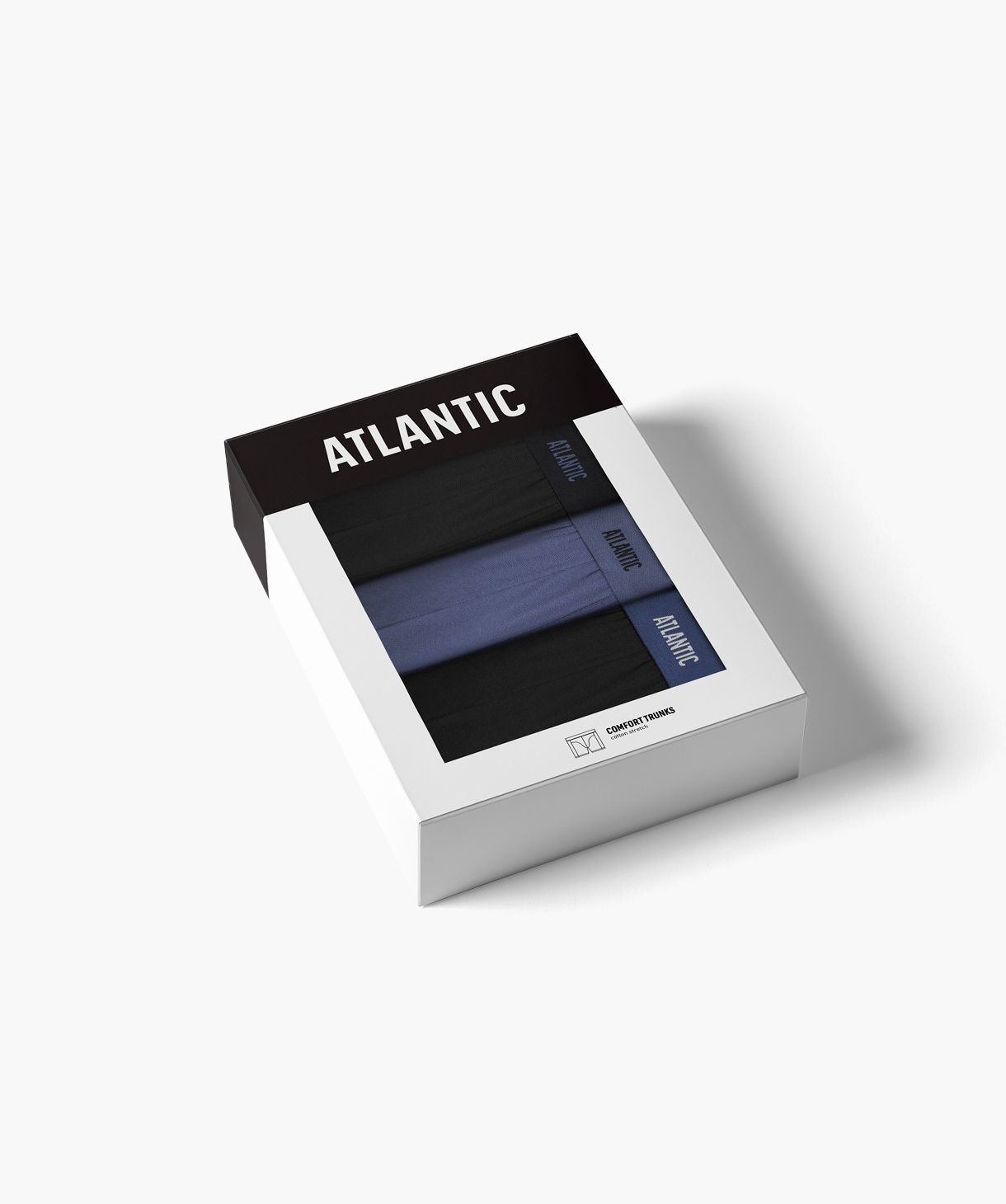 Чоловічі шорти Atlantic подовжені, бавовна. Набір 3 шт. 3MH-0177_CZA/DENZ/CZA, S
