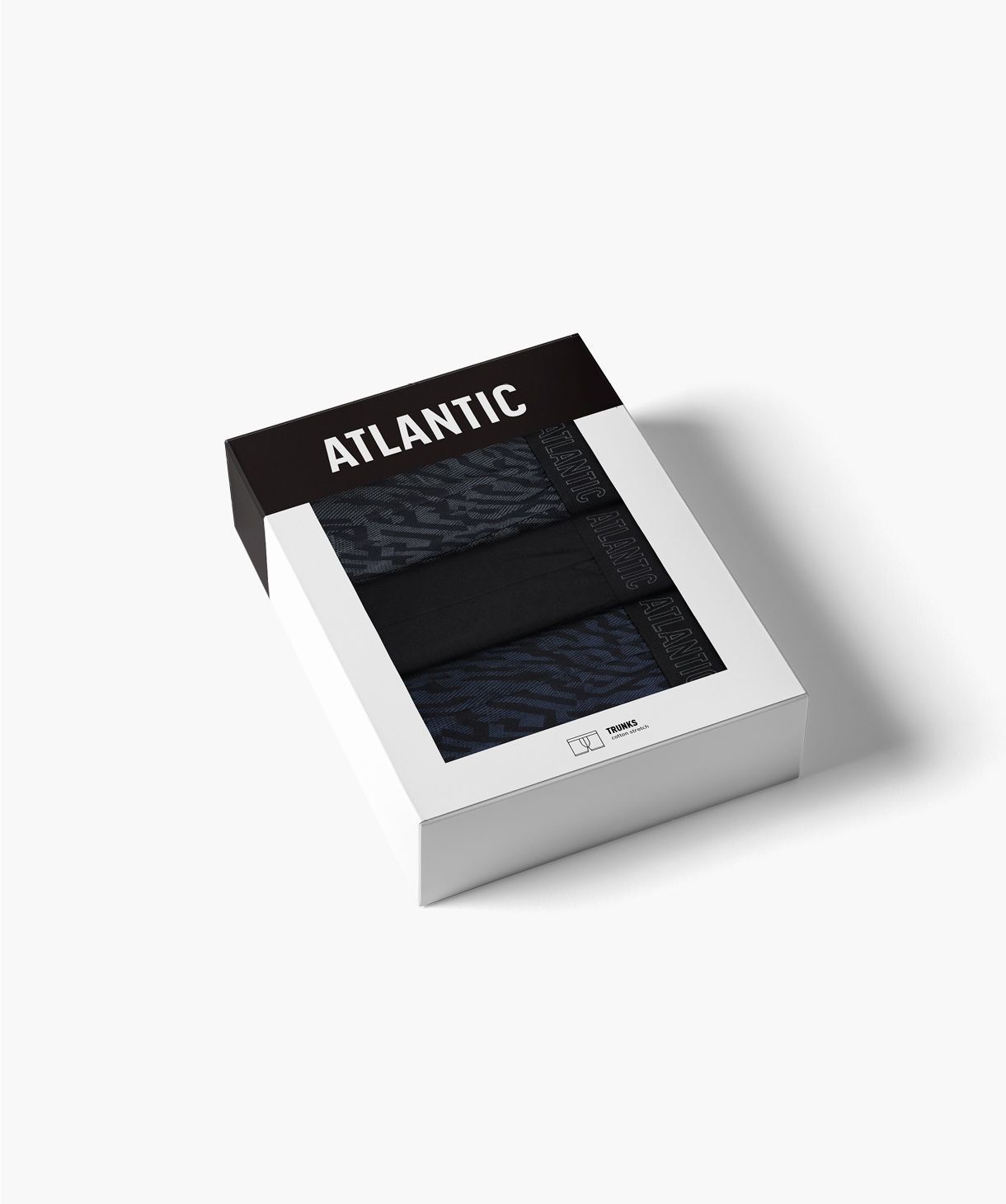 Чоловічі шорти Atlantic, бавовна. Набір 3 шт. 3MH-239_GRF/CZA/IND, S