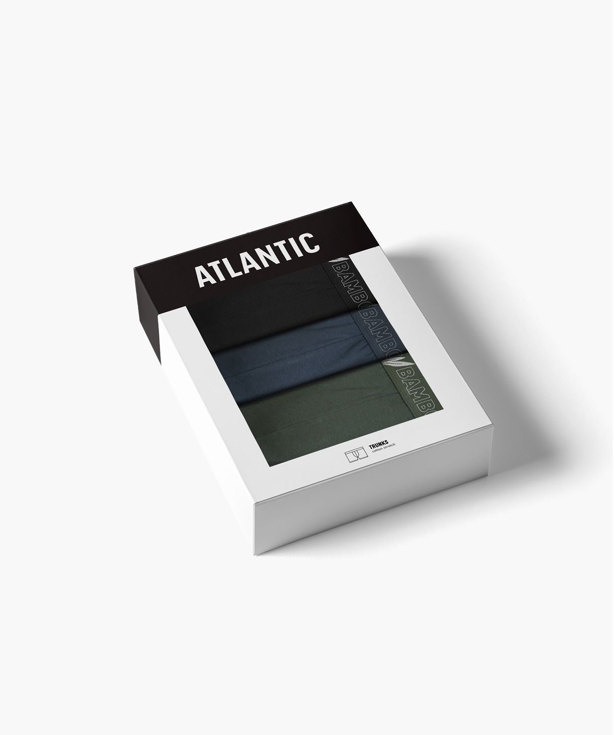 Мужские шорты Atlantic, бамбук. Набор 3 шт. 3MH-231_ZIE/CZA/GRAC, S