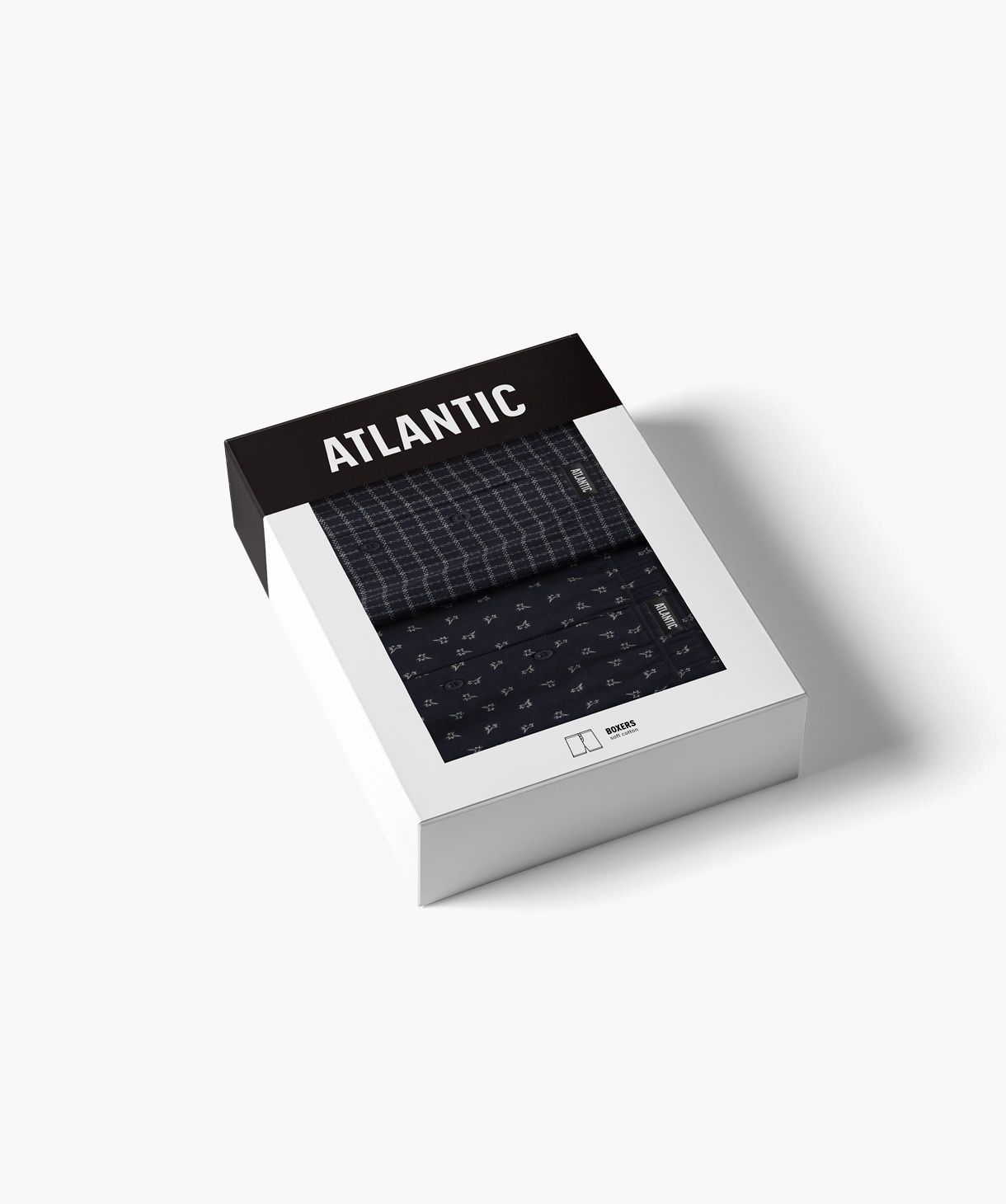 Чоловічі боксери Atlantic, 100% бавовна. Набір 2 шт. 2MBX-095_GRA, S