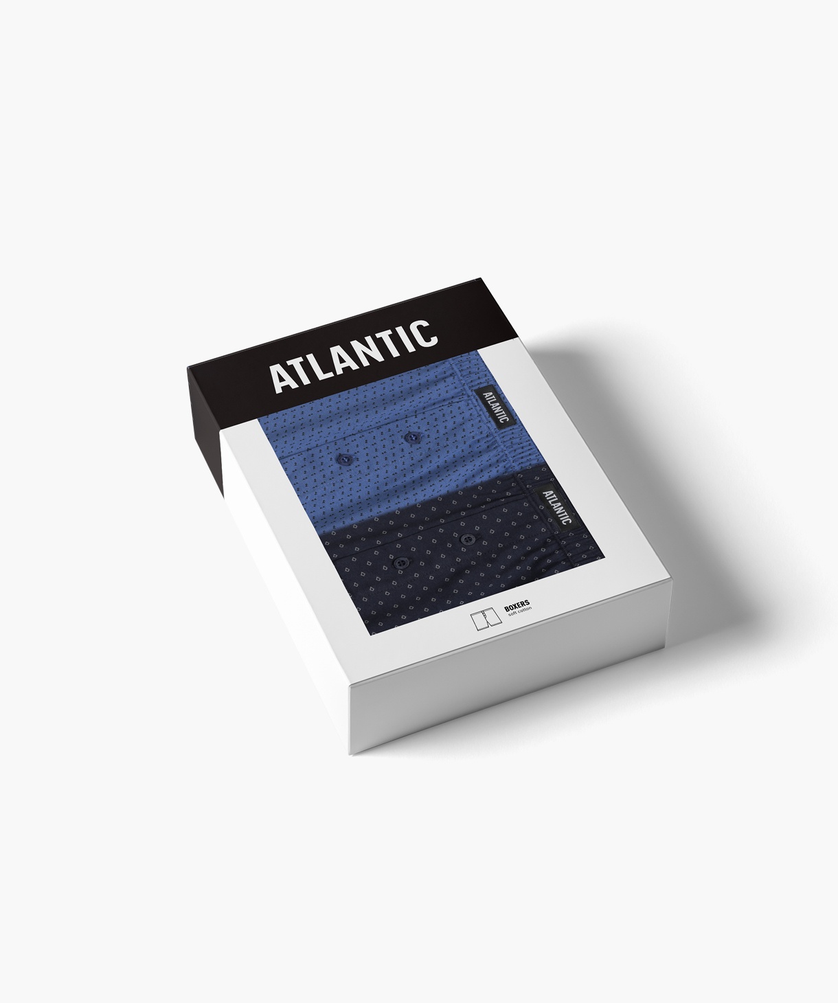 Мужские трусы Atlantic хлопок. Набор 2 шт. 2MBX-059_NIE/GRA, S