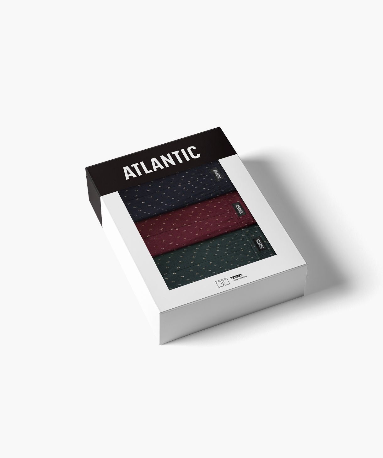 Чоловічі шорти Atlantic, бавовна. Набір 3 шт. 3MH-243_GRA/BUR/ZIEC, M