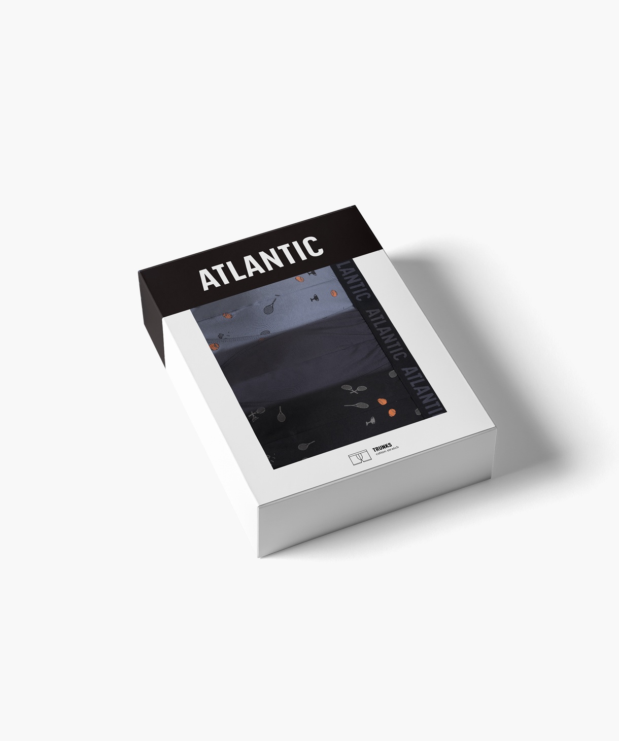 Мужские трусы Atlantic хлопок. Набор 3 шт. 3MH-050_CZA/GRF/NIE, S